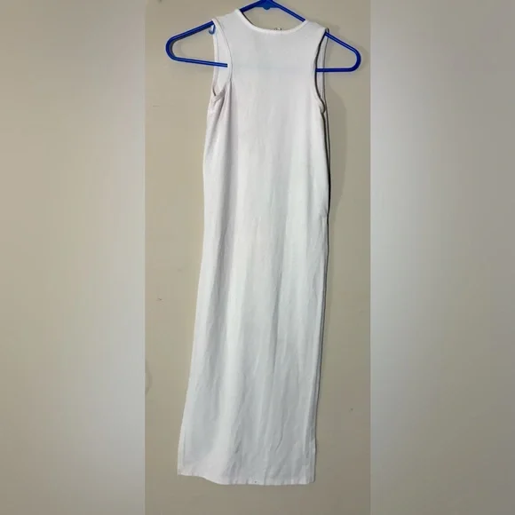 Elegant White Maxi dress with slit - Picture 2 of 2